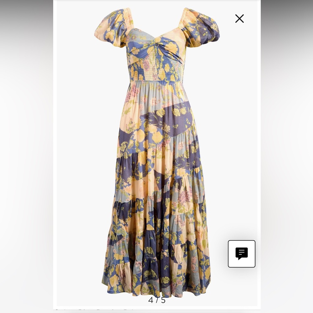 Free People Sundrenched Floral Tiered Maxi Sundress